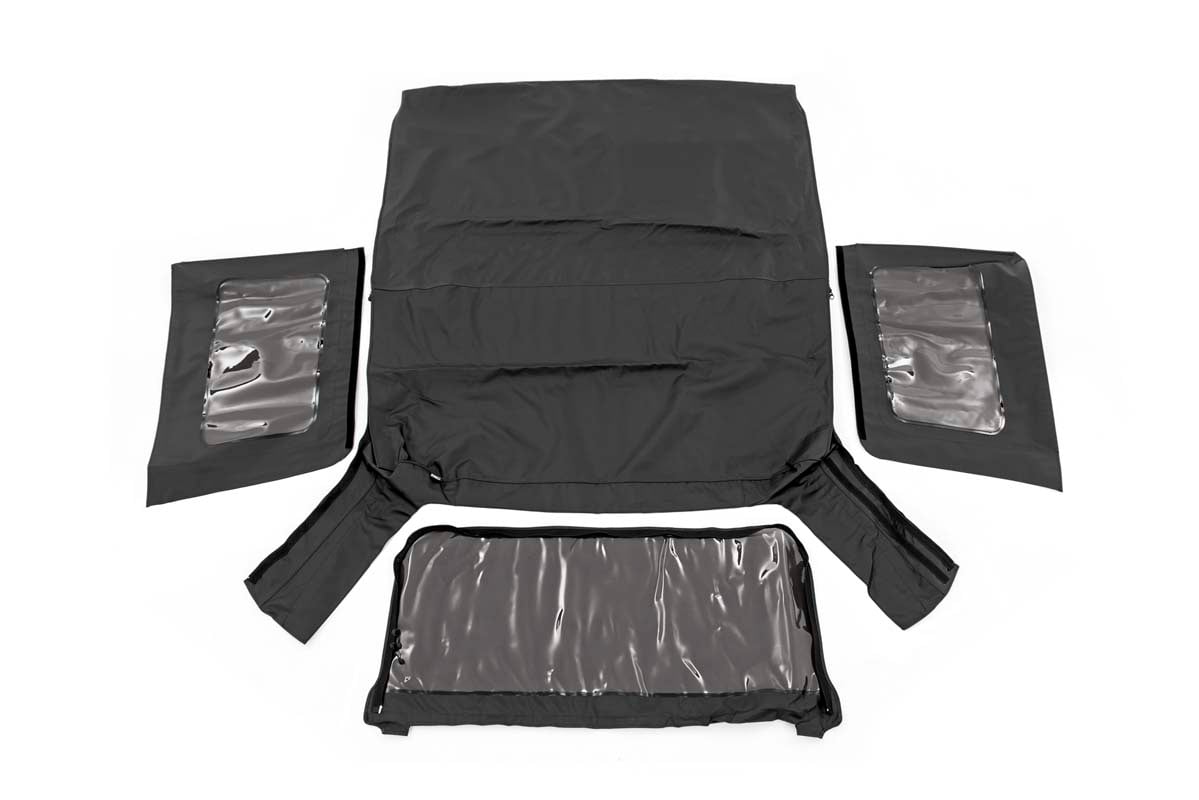 Jeep Wrangler JK Soft Top - Rough Country - Replacement - Black - '10-'18